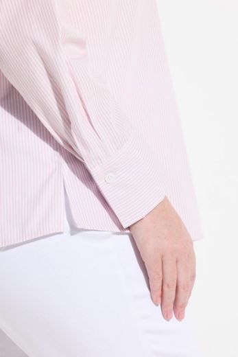 Plus size veliki brojevi Bluza povišenog ovratnika na pruge za punije