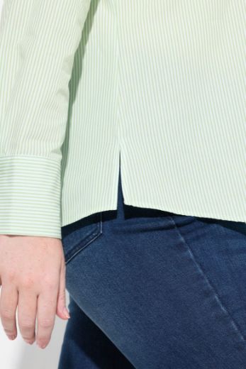 Plus size veliki brojevi Bluza povišenog ovratnika na pruge za punije