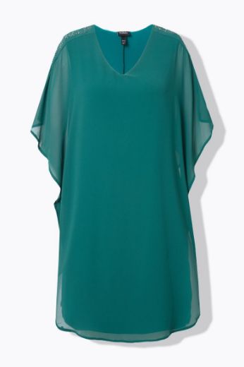 Plus size veliki brojevi Haljina elegantna  s dekorativnim ukrasima na ramenima za punije