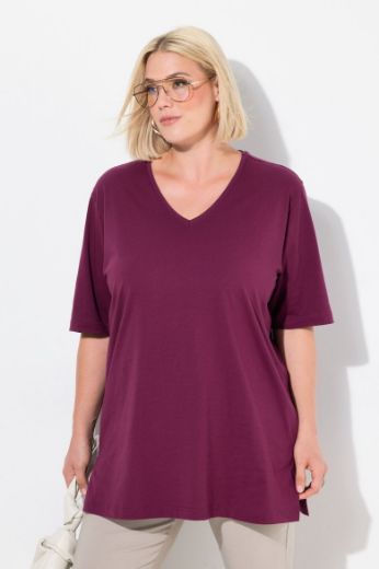 Plus size veliki brojevi Majica V izrez Basic za punije
