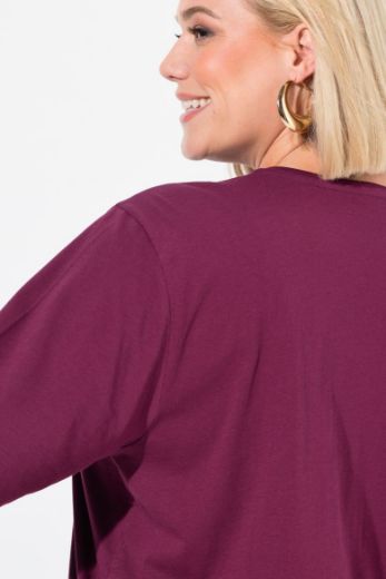 Plus size veliki brojevi Majica V izrez Basic za punije