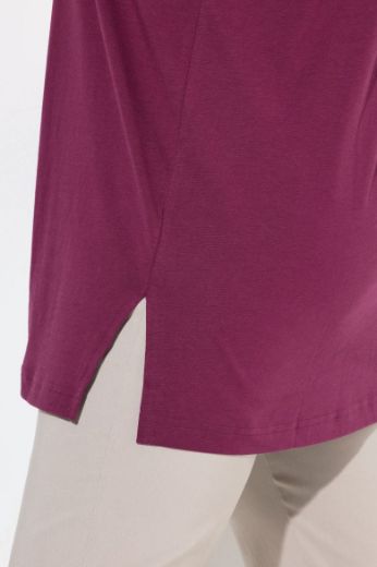 Plus size veliki brojevi Majica V izrez Basic za punije