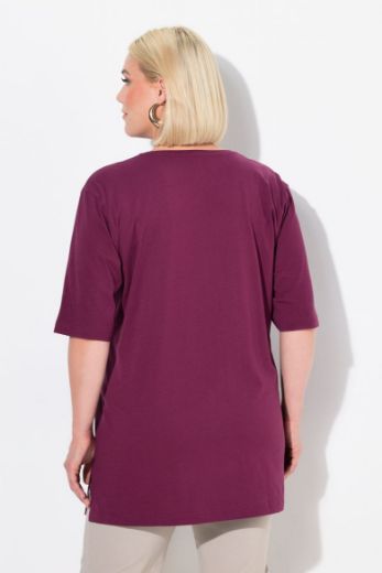 Plus size veliki brojevi Majica V izrez Basic za punije