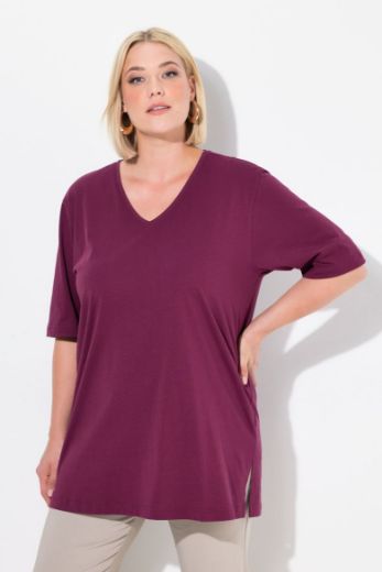 Plus size veliki brojevi Majica V izrez Basic za punije
