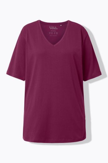 Plus size veliki brojevi Majica V izrez Basic za punije