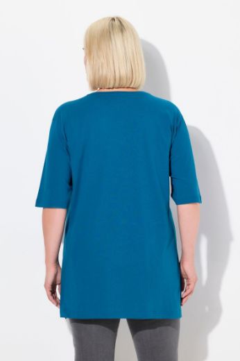 Plus size veliki brojevi Majica V izrez Basic za punije