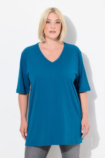 Plus size veliki brojevi Majica V izrez Basic za punije