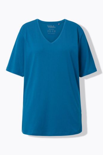 Plus size veliki brojevi Majica V izrez Basic za punije