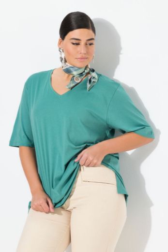 Plus size veliki brojevi Majica V izrez Basic za punije