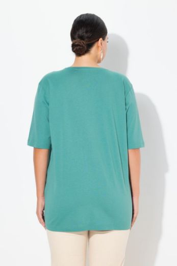 Plus size veliki brojevi Majica V izrez Basic za punije