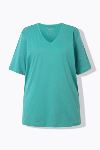 Plus size veliki brojevi Majica V izrez Basic za punije