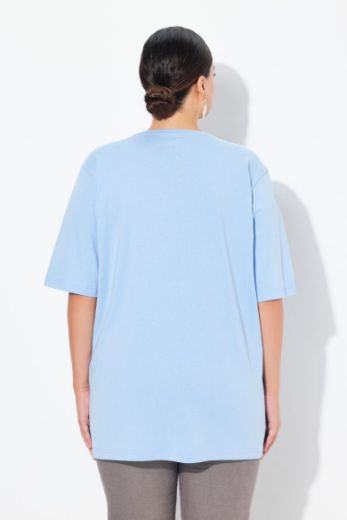 Plus size veliki brojevi Majica V izrez Basic za punije