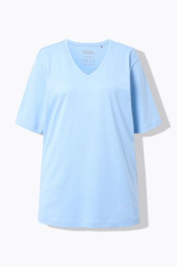 Plus size veliki brojevi Majica V izrez Basic za punije