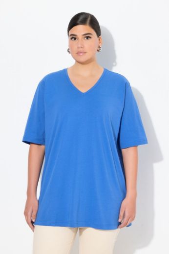 Plus size veliki brojevi Majica V izrez Basic za punije