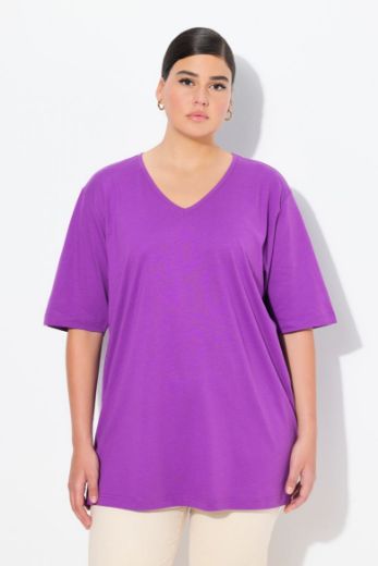Plus size veliki brojevi Majica V izrez Basic za punije