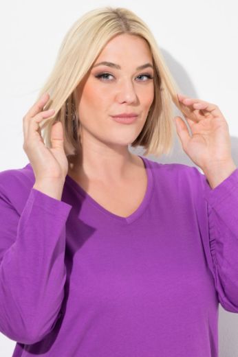Plus size veliki brojevi Majica Basic dugi rukavi za punije