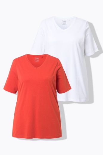 Plus size veliki brojevi Majica 2 komada kratkih rukava za punije