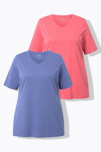 Plus size veliki brojevi Majica 2 komada kratkih rukava za punije