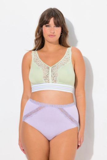 Plus size veliki brojevi Grudnjak sportski minimizer s dodatkom ukrasne čipke za punije