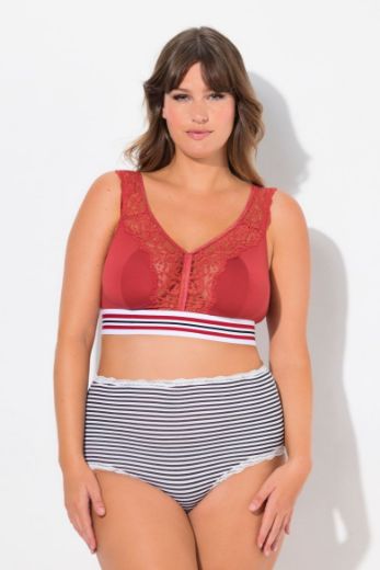Plus size veliki brojevi Grudnjak sportski minimizer s dodatkom ukrasne čipke za punije
