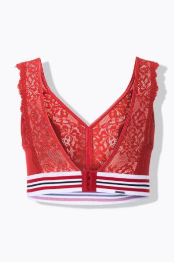 Plus size veliki brojevi Grudnjak sportski minimizer s dodatkom ukrasne čipke za punije