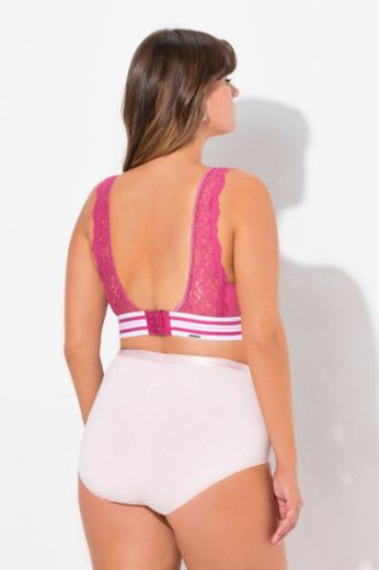 Plus size veliki brojevi Grudnjak sportski minimizer s dodatkom ukrasne čipke za punije