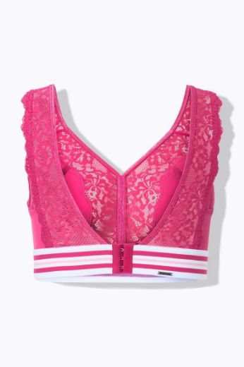 Plus size veliki brojevi Grudnjak sportski minimizer s dodatkom ukrasne čipke za punije