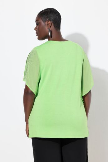 Plus size veliki brojevi Bluza svečana s ukrasima na rukavima za punije