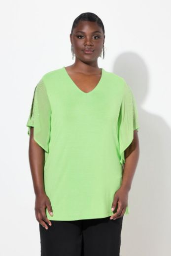 Plus size veliki brojevi Bluza svečana s ukrasima na rukavima za punije