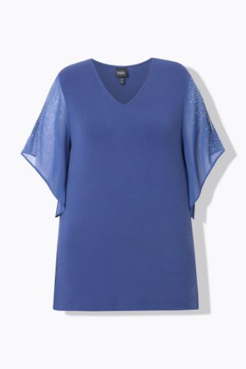 Plus size veliki brojevi Bluza svečana s ukrasima na rukavima za punije