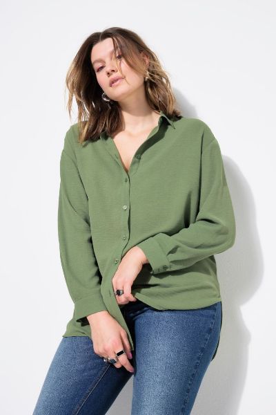 Veliki brojevi Bluza krep moda za punije