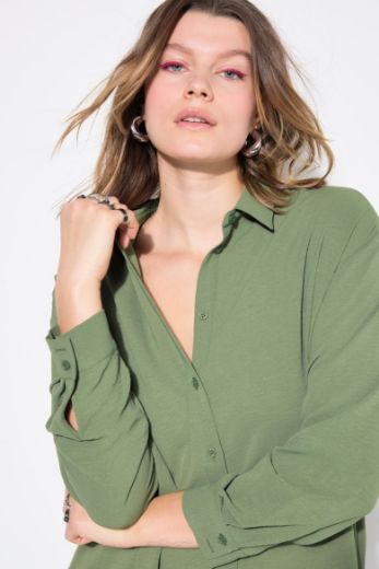 Plus size veliki brojevi Bluza krep za punije
