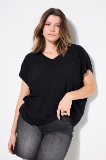 Plus size veliki brojevi Majica kratkih rukava V ovratnika za punije