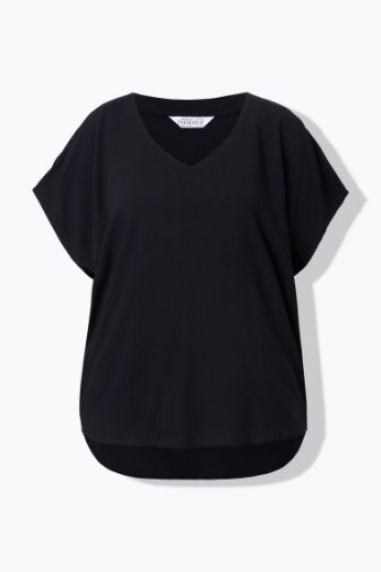 Plus size veliki brojevi Majica kratkih rukava V ovratnika za punije