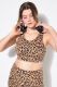 Veliki brojevi Grudnjak sportski s leopard uzorkom moda za punije
