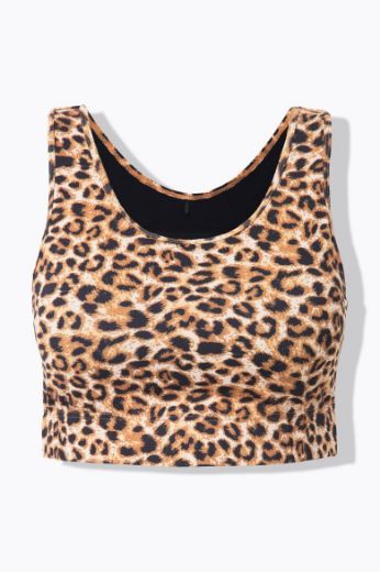 Plus size veliki brojevi Grudnjak sportski s leopard uzorkom za punije