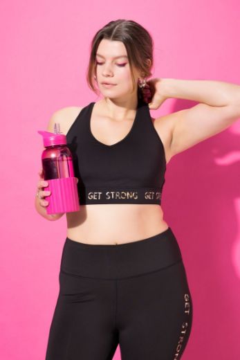 Plus size veliki brojevi Grudnjak sportski s leopard uzorkom za punije