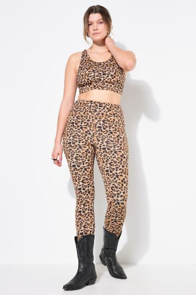 Veliki brojevi Tajice sportske s leopard uzorkom moda za punije
