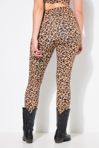 Plus size veliki brojevi Tajice sportske s leopard uzorkom za punije