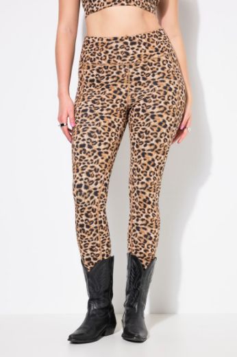Plus size veliki brojevi Tajice sportske s leopard uzorkom za punije