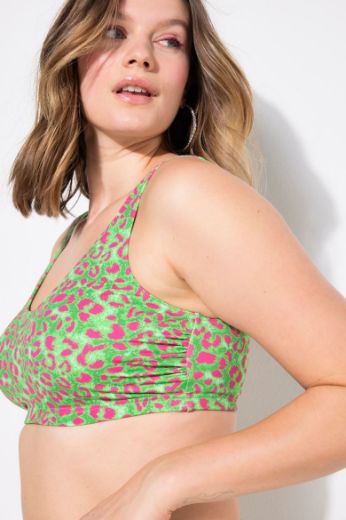 Plus size veliki brojevi Kupaći kostim gornji dio s leopard uzorkom za punije