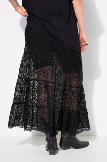 Plus size veliki brojevi Suknja A kroja na volane za punije
