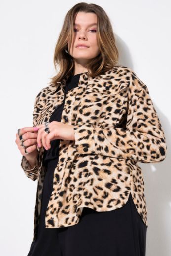 Plus size veliki brojevi Košulja dugih rukava s leopard uzorkom za punije