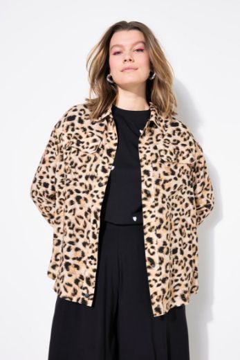 Plus size veliki brojevi Košulja dugih rukava s leopard uzorkom za punije
