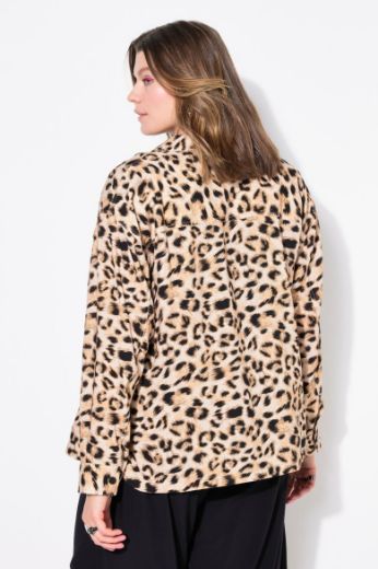 Plus size veliki brojevi Košulja dugih rukava s leopard uzorkom za punije