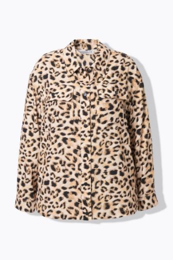 Plus size veliki brojevi Košulja dugih rukava s leopard uzorkom za punije