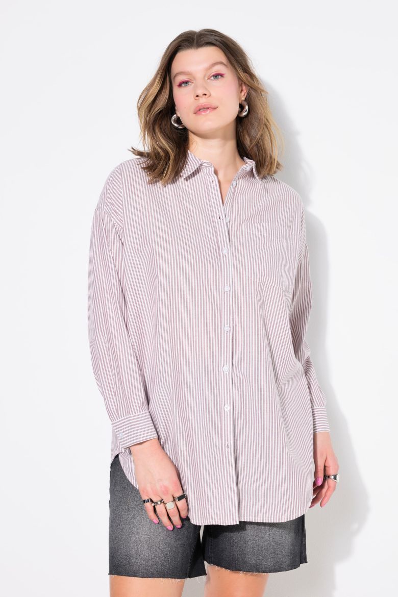 Plus size veliki brojevi Košulja dugih rukava šireg kroja za punije