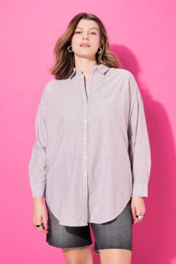 Plus size veliki brojevi Košulja dugih rukava šireg kroja za punije