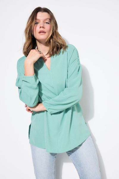 Veliki brojevi Bluza 3/4 rukava A kroja moda za punije