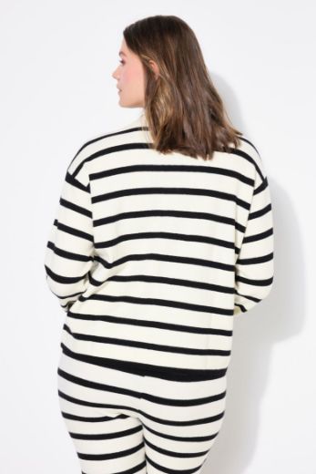 Plus size veliki brojevi Pulover dugih rukava V ovratnika za punije